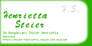 henrietta steier business card